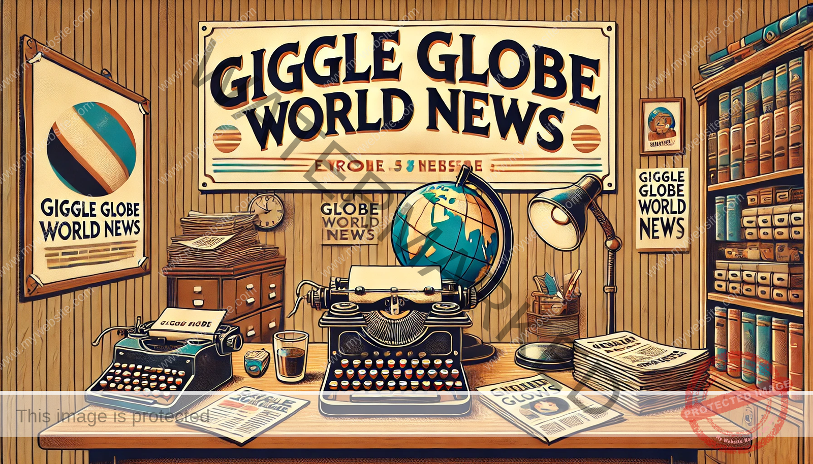 Google globe world news, banner