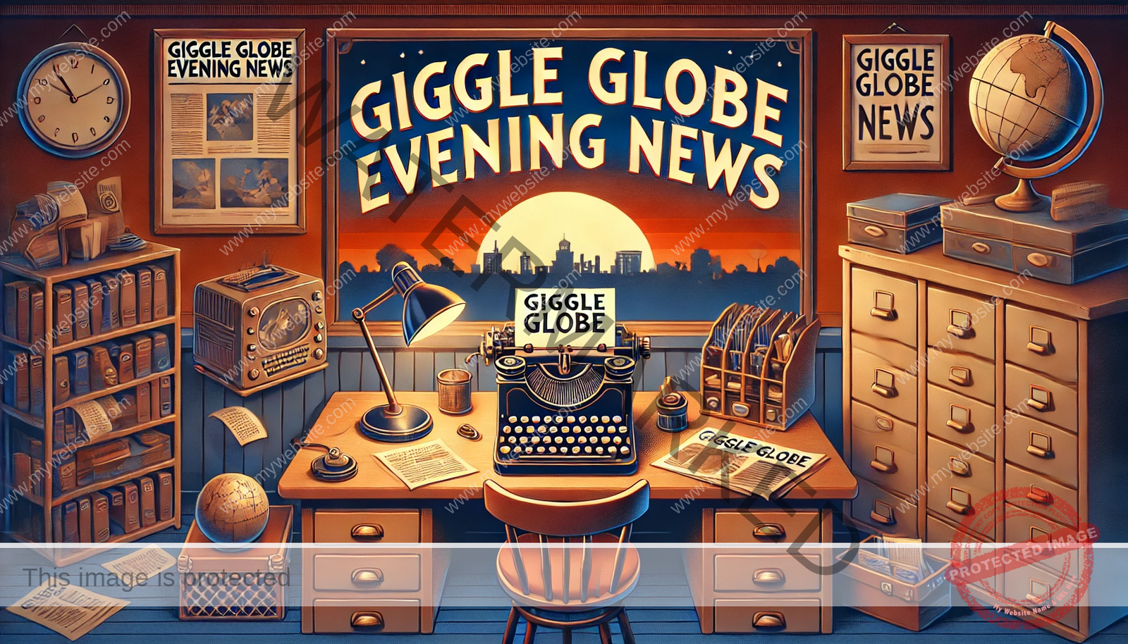 “Giggle Globe Evening News: Farting Cars, Flying Squirrels, and Cemetery Cakes—Tonight’s Top Laughs!”