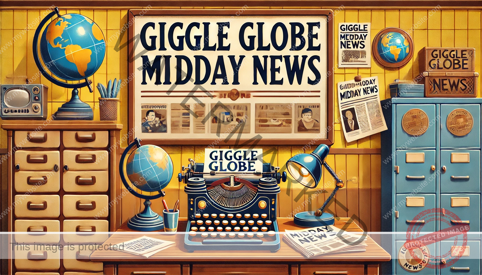 Giggle Globe Mid day news banner