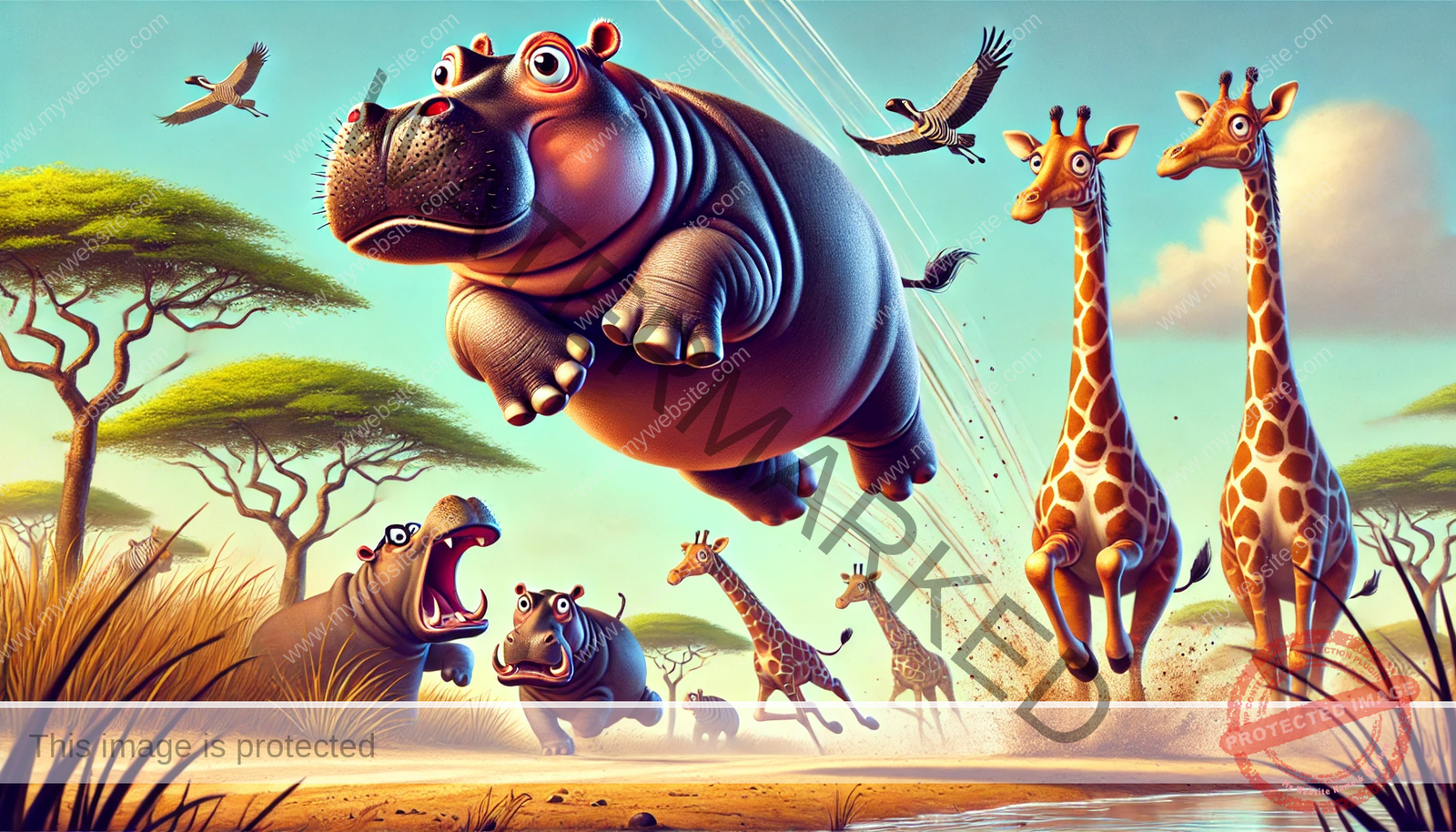 “When Hippos Take Flight: The Shocking Truth About Flying Hippos”🦛💨